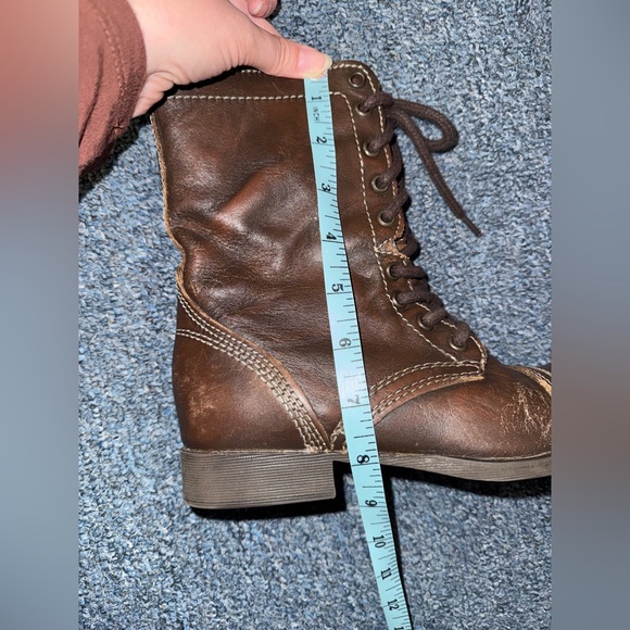 Steve Madden Brown Troopa Combat Boot Size 5.5 - Picture 13 of 14